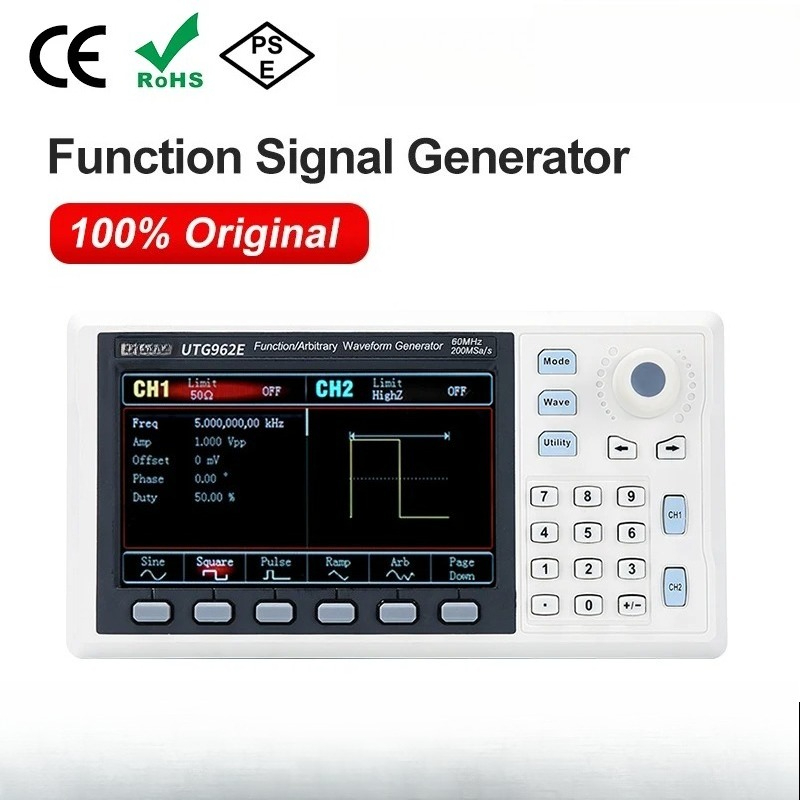 Dual Channel Arbitrary Waveform Function Generator 60Mhz - Generator sygnałów funkcyjnych UTG932E UTG962E 30Mhz